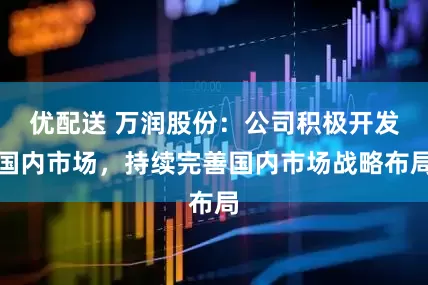 优配送 万润股份：公司积极开发国内市场，持续完善国内市场战略布局