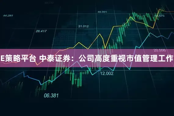 E策略平台 中泰证券：公司高度重视市值管理工作